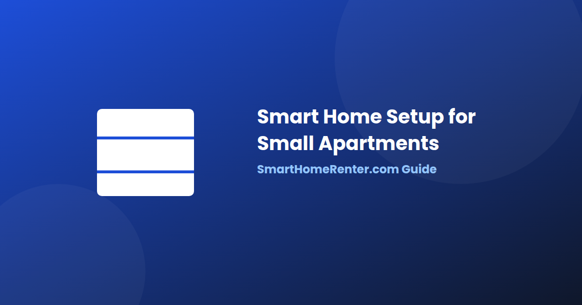 Smart home setup ideas for a small apartment or studio, with slim plugs and compact hub